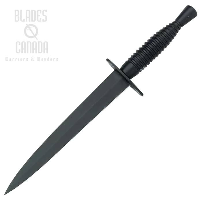 Royal British Commando Fixed Blade Knife, Stainless, Metal Handle, Leather Sheath, BKSN1